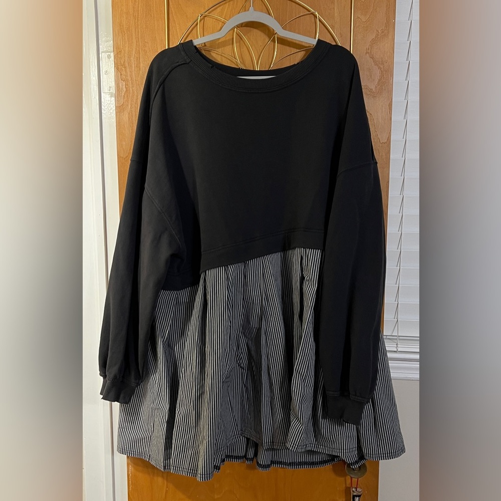 Free People Eleanor Striped Sweatshirt